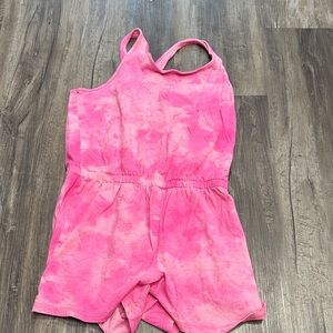 Old Navy Pink Tie-Dye Girls Romper